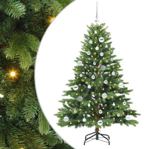 Árbol de Navidad artificial con 150 LED Verde 150 cm PE y PVC H