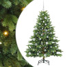 Árbol de Navidad artificial con 150 LED Verde 150 cm PE y PVC 2