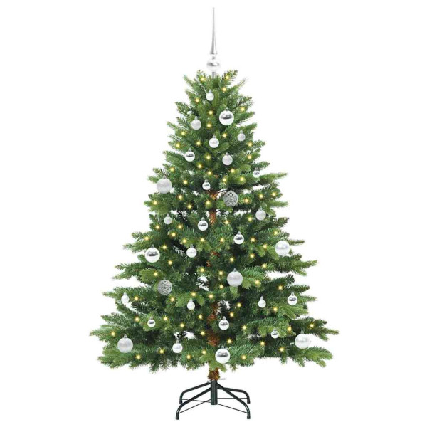 Árbol de Navidad artificial con 150 LED Verde 150 cm PE y PVC M 3