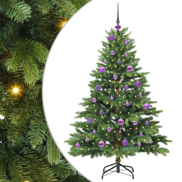 Árbol de Navidad artificial con 150 LED Verde 150 cm PE y PVC M 2