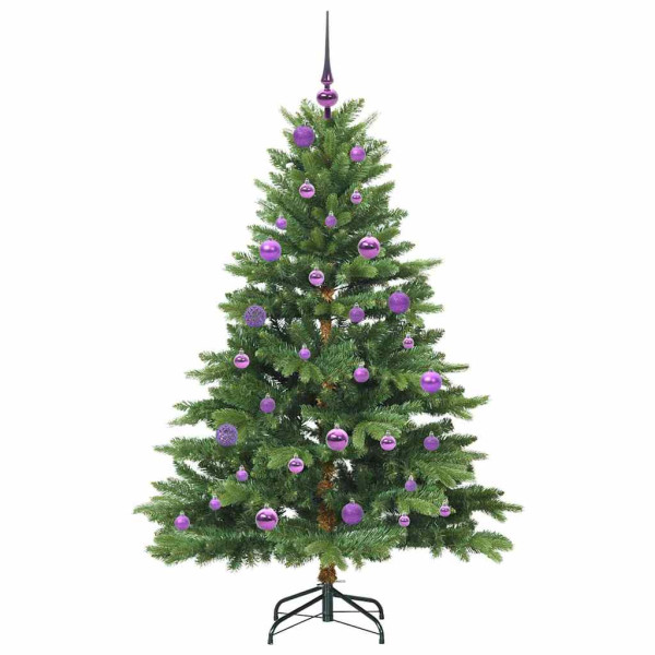 Árbol de Navidad artificial con 150 LED Verde 150 cm PE y PVC M 4