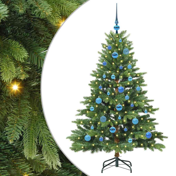Árbol de Navidad artificial con 150 LED Verde 150 cm PE y PVC M 2