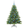 Árbol de Navidad artificial con 150 LED Verde 150 cm PE y PVC 3