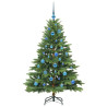 Árbol de Navidad artificial con 150 LED Verde 150 cm PE y PVC 4