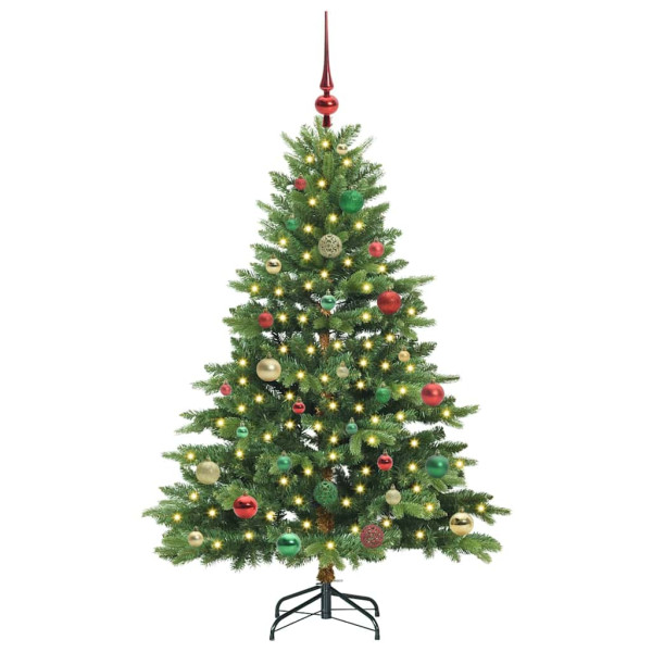 Árbol de Navidad artificial con 150 LED Verde 150 cm PE y PVC M 3