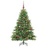 Árbol de Navidad artificial con 150 LED Verde 150 cm PE y PVC 3