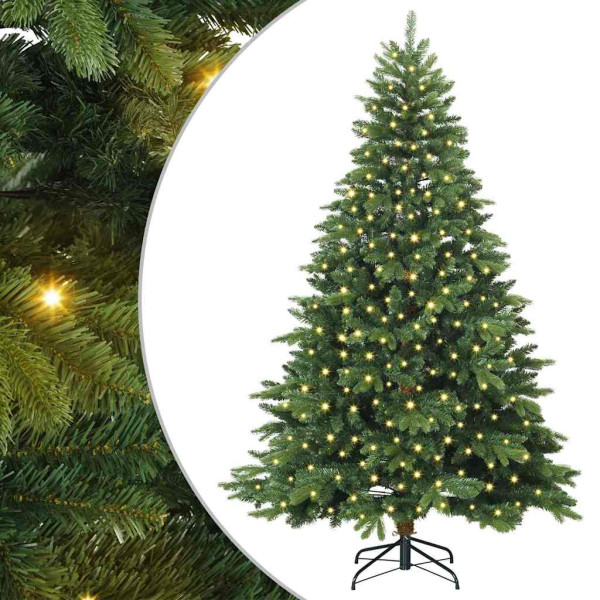 Árbol de Navidad artificial con 300 LED Verde 180 cm PE y PVC M 2