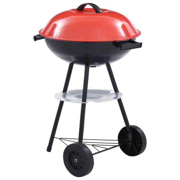 Barbacoa portátil de carbón con ruedas XXL 44 cm D