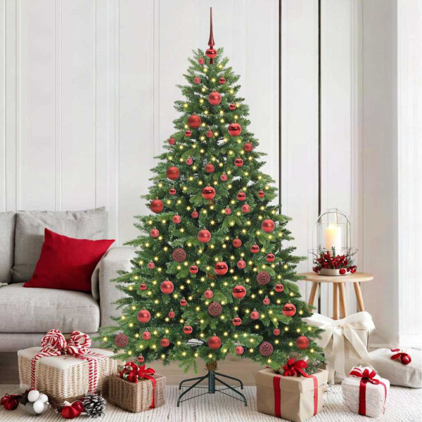 Árbol de Navidad artificial con 300 LED Verde 180 cm PE y PVC D