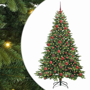 Árbol de Navidad artificial con 300 LED Verde 180 cm PE y PVC H
