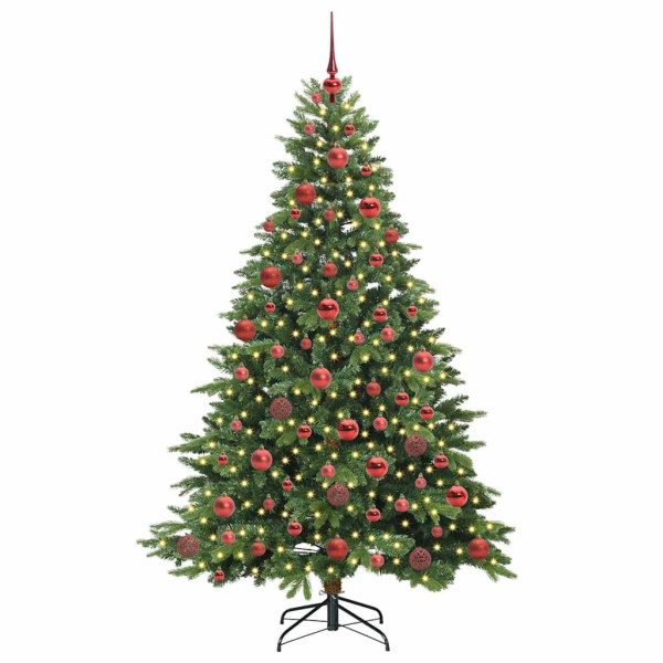 Árbol de Navidad artificial con 300 LED Verde 180 cm PE y PVC M 3