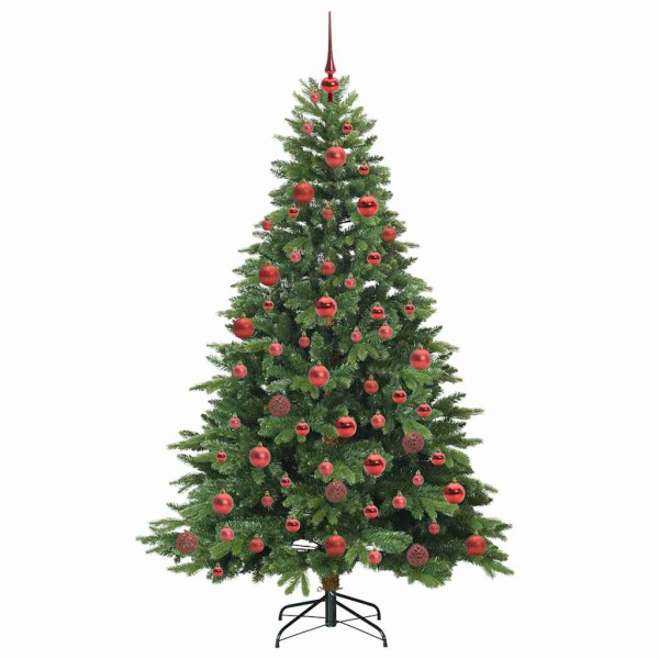 Árbol de Navidad artificial con 300 LED Verde 180 cm PE y PVC M 4