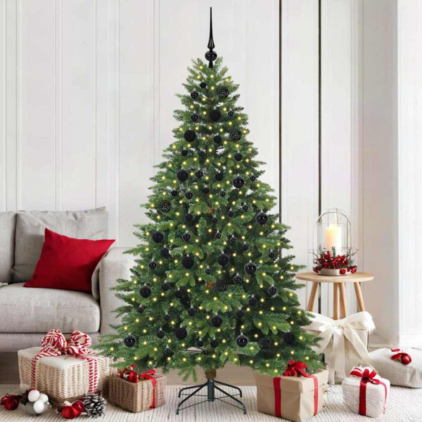 Árbol de Navidad artificial con 300 LED Verde 180 cm PE y PVC D
