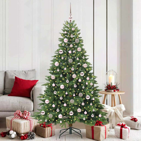 Árbol de Navidad artificial con 300 LED Verde 180 cm PE y PVC D