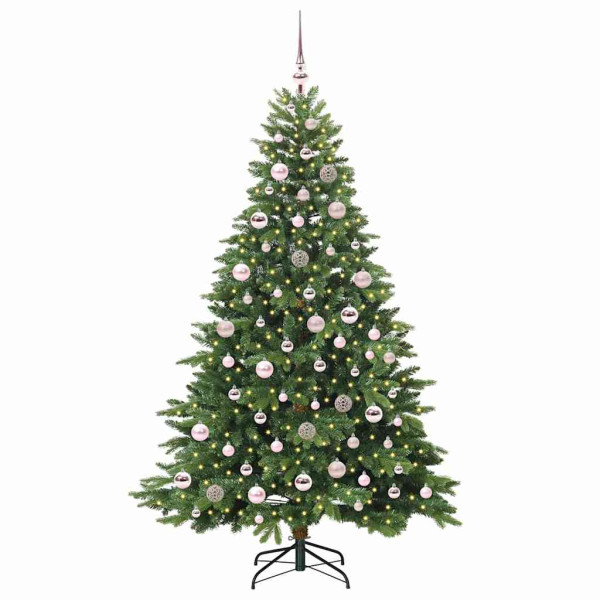 Árbol de Navidad artificial con 300 LED Verde 180 cm PE y PVC M 3