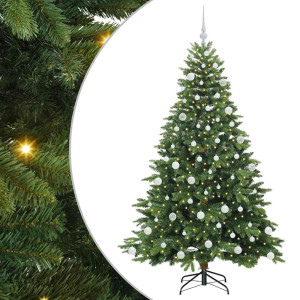 Árbol de Navidad artificial con 300 LED Verde 180 cm PE y PVC H