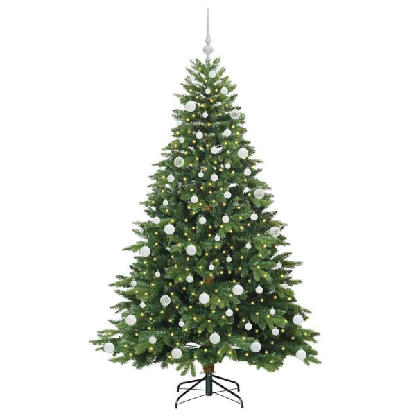 Árbol de Navidad artificial con 300 LED Verde 180 cm PE y PVC M 3
