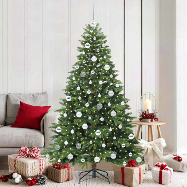 Árbol de Navidad artificial con 300 LED Verde 180 cm PE y PVC D