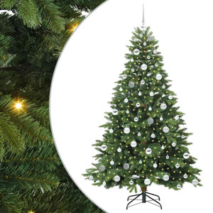 Árbol de Navidad artificial con 300 LED Verde 180 cm PE y PVC H