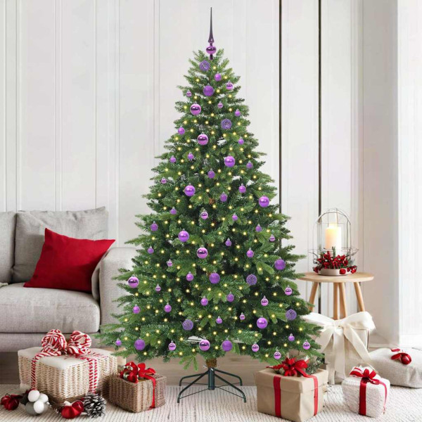 Árbol de Navidad artificial con 300 LED Verde 180 cm PE y PVC D