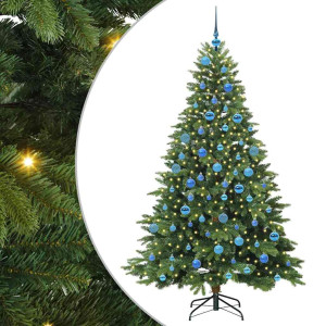 Árbol de Navidad artificial con 300 LED Verde 180 cm PE y PVC H