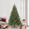 Árbol de Navidad artificial con 300 LED Verde 210 cm PE y PVC 1