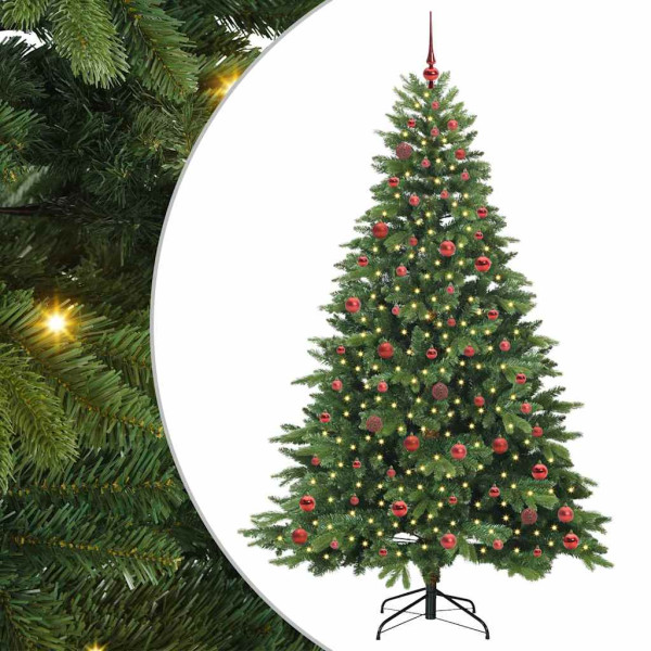 Árbol de Navidad artificial con 300 LED Verde 210 cm PE y PVC M 2