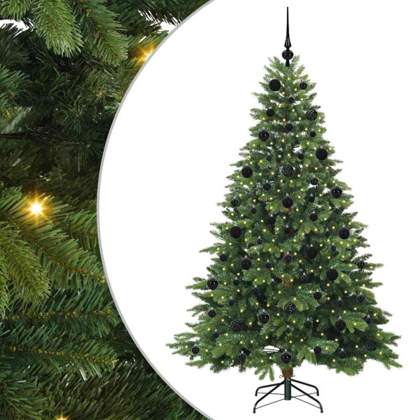 Árbol de Navidad artificial con 300 LED Verde 210 cm PE y PVC M 2