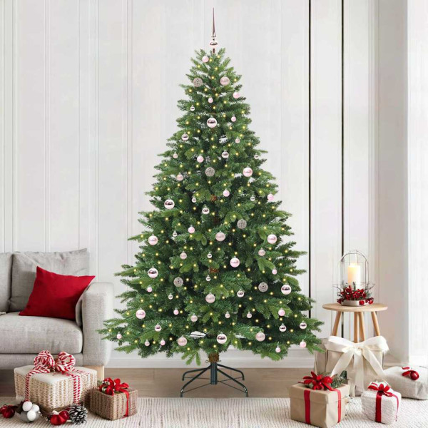 Árbol de Navidad artificial con 300 LED Verde 210 cm PE y PVC D