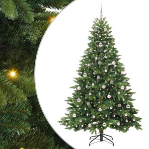 Árbol de Navidad artificial con 300 LED Verde 210 cm PE y PVC H