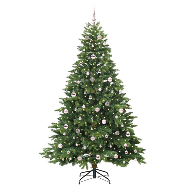 Árbol de Navidad artificial con 300 LED Verde 210 cm PE y PVC M 3