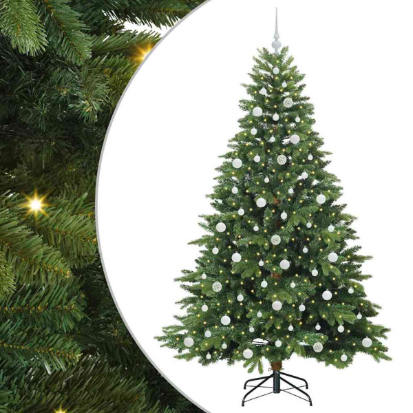 Árbol de Navidad artificial con 300 LED Verde 210 cm PE y PVC M 2