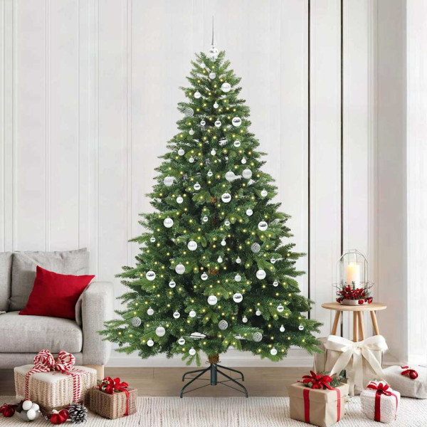 Árbol de Navidad artificial con 300 LED Verde 210 cm PE y PVC D