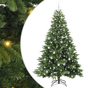 Árbol de Navidad artificial con 300 LED Verde 210 cm PE y PVC H