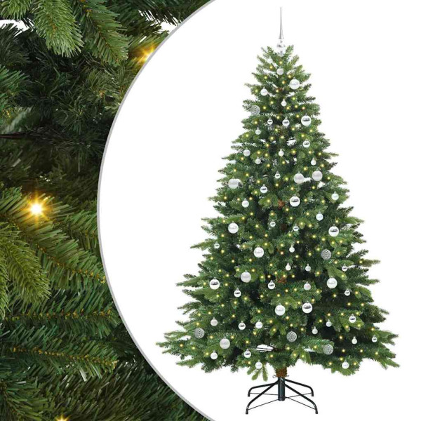 Árbol de Navidad artificial con 300 LED Verde 210 cm PE y PVC M 2