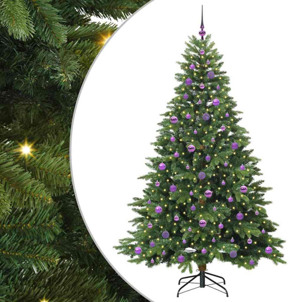 Árbol de Navidad artificial con 300 LED Verde 210 cm PE y PVC M 2