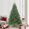 Árbol de Navidad artificial con 300 LED Verde 210 cm PE y PVC 1