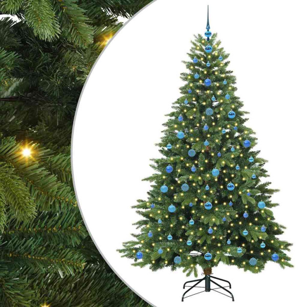 Árbol de Navidad artificial con 300 LED Verde 210 cm PE y PVC M 2