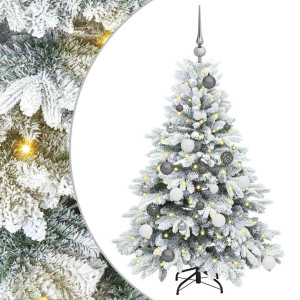 Árbol de Navidad artificial con 150 LED Verde 120 cm PE y PVC H