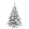 Árbol de Navidad artificial con 150 LED Verde 120 cm PE y PVC 3