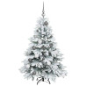 Árbol de Navidad artificial con 150 LED Verde 120 cm PE y PVC 4