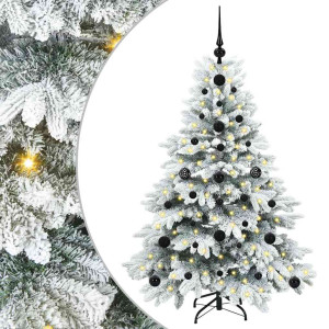 Árbol de Navidad artificial con 150 LED Verde 120 cm PE y PVC H