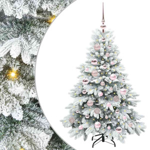 Árbol de Navidad artificial con 150 LED Verde 120 cm PE y PVC H