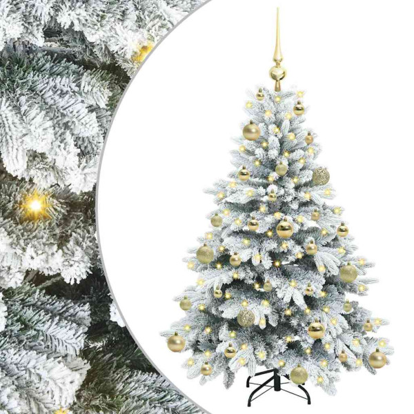 Árbol de Navidad artificial con 150 LED Verde 120 cm PE y PVC M 2