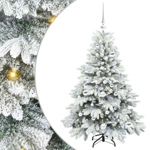 Árbol de Navidad artificial con 150 LED Verde 120 cm PE y PVC H