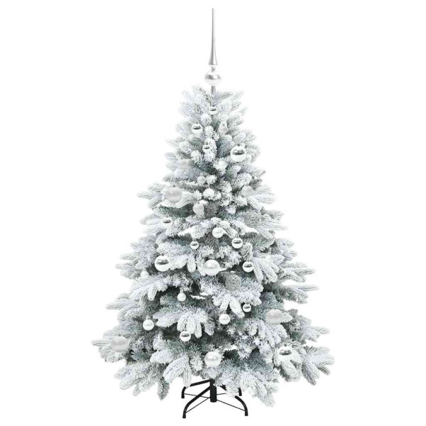 Árbol de Navidad artificial con 150 LED Verde 120 cm PE y PVC M 4