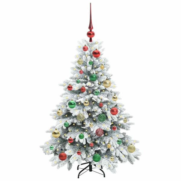 Árbol de Navidad artificial con 150 LED Verde 120 cm PE y PVC M 3