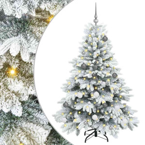 Árbol de Navidad artificial con 150 LED Verde 150 cm PE y PVC H