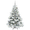 Árbol de Navidad artificial con 150 LED Verde 150 cm PE y PVC 3