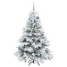 Árbol de Navidad artificial con 150 LED Verde 150 cm PE y PVC 4